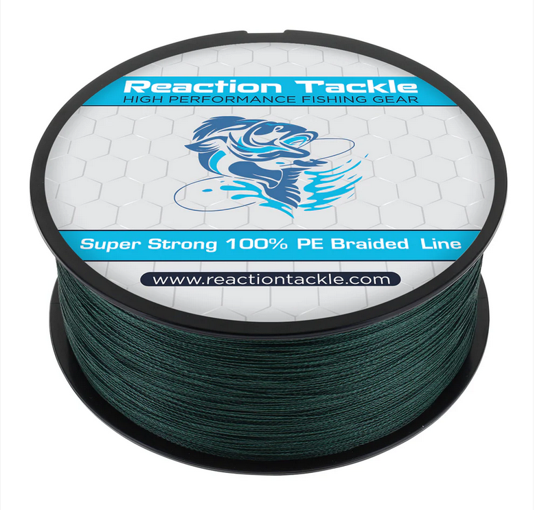 Reaction Tackle 4 Strand Braided Fishing Line - Gray