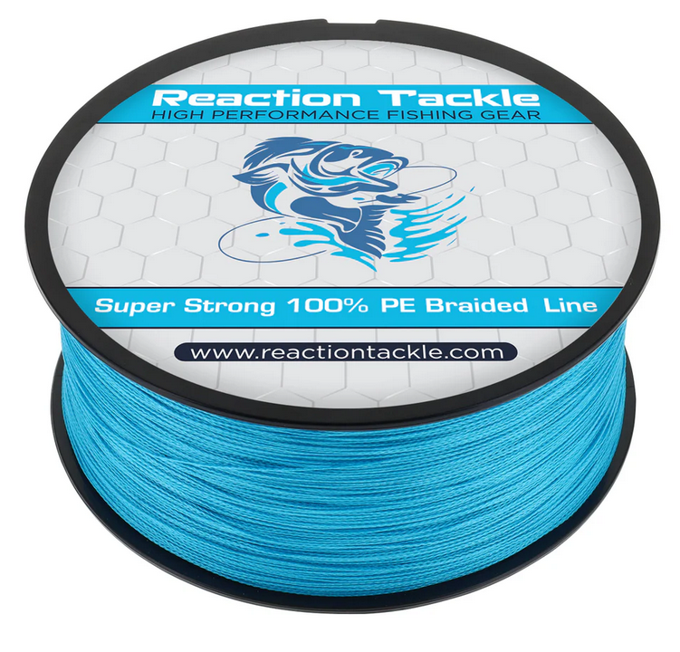 Reaction Tackle 4 Strand Braided Fishing Line - Sea Blue